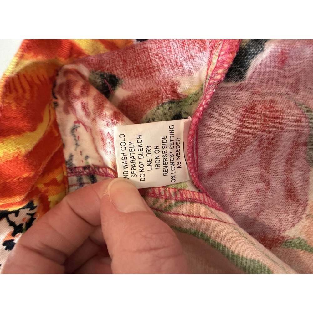 Choices Patchwork Jacket‎ Top Cardigan Floral Tropical Sequin Zebra Button Large - Picture 16 of 16